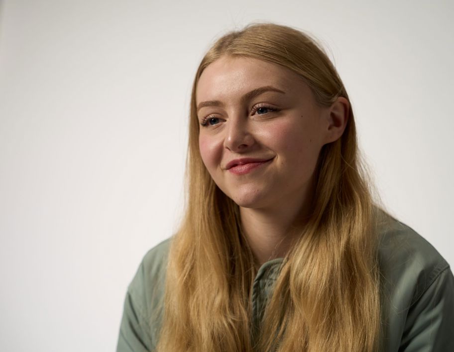 Behind the scenes photo of Alyssa