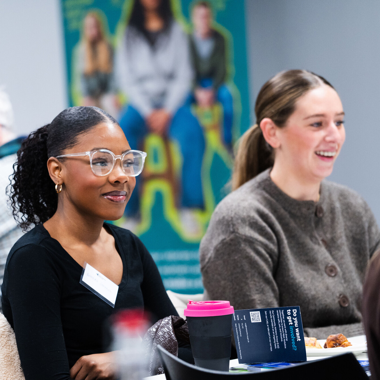 Two young women at the Police And Crime Plan Launch 2025