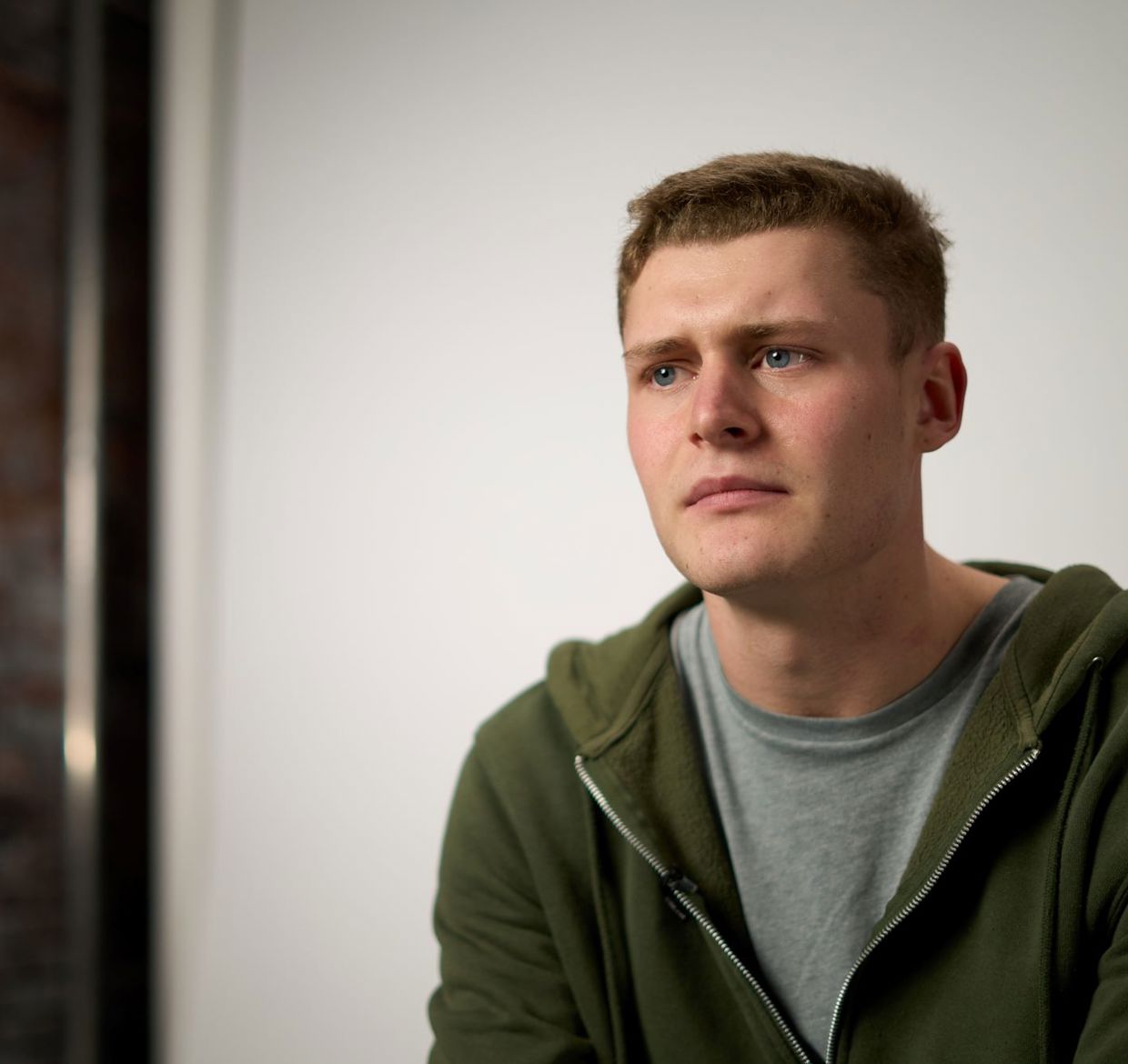 Behind the scenes photo of Josh