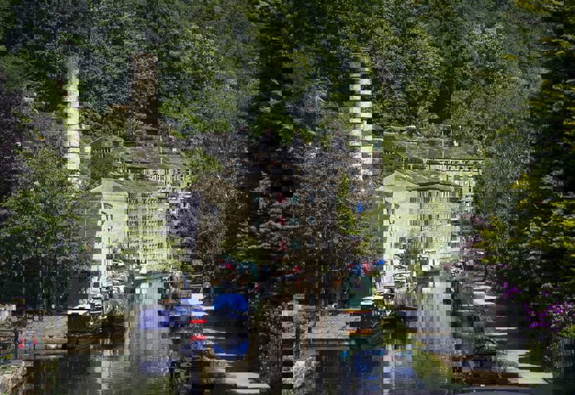 Rochdale Canal In Hebden Bridge