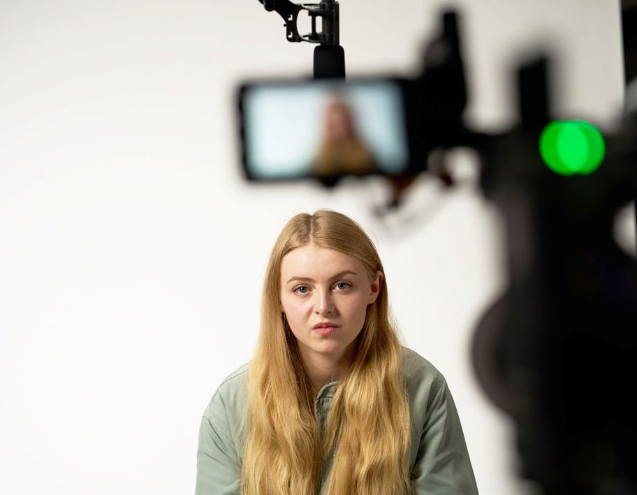 Behind the scenes photo of Alyssa