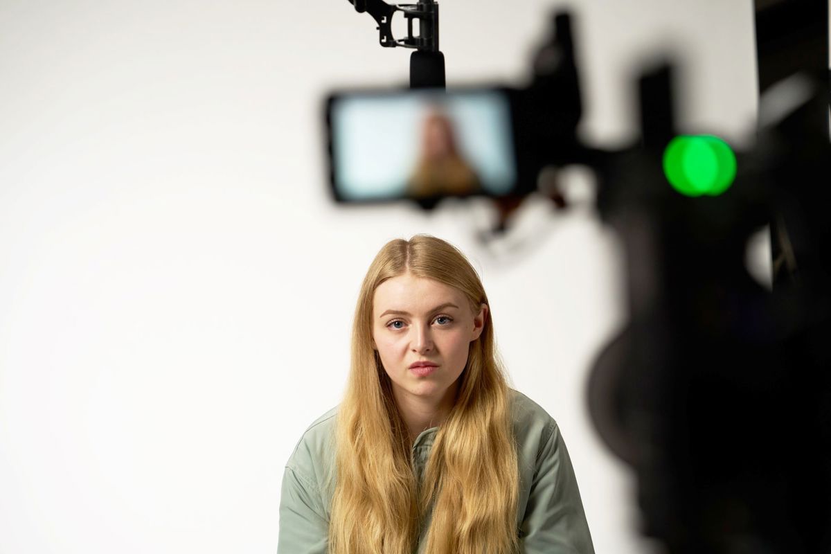 Behind the scenes photo of Alyssa