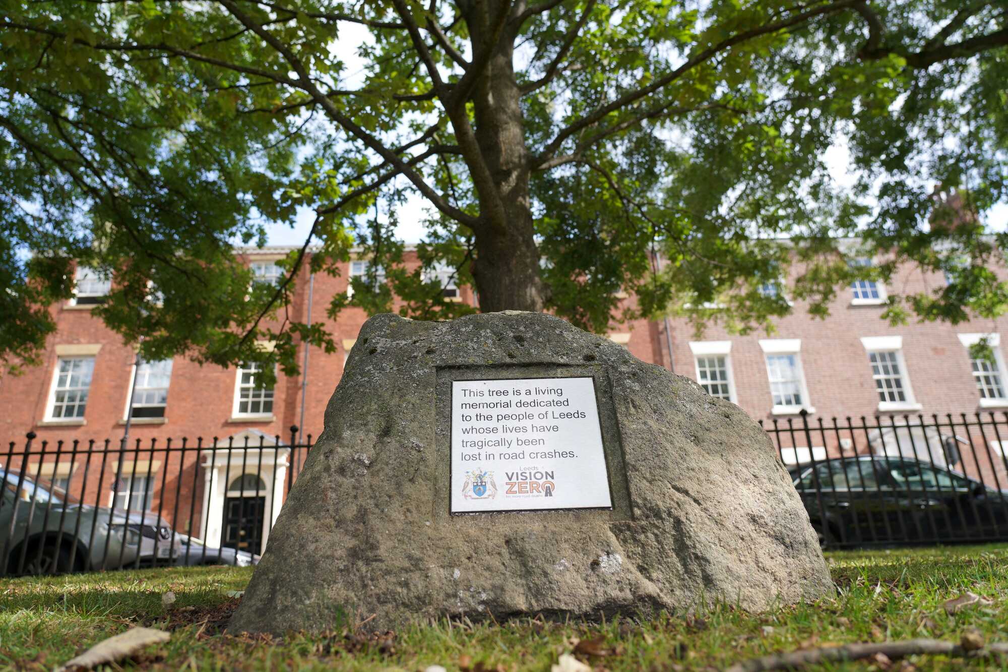 Vision Zero Memorial Tree with Plaque