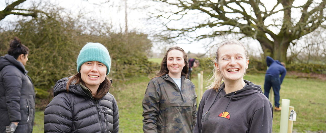 Colleagues from the Combined Authority's Young Employee Network planting trees