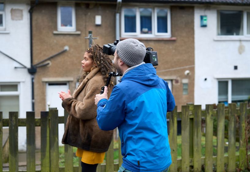 Behind the scenes photo of Ilana