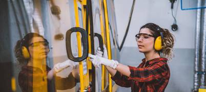 Female working in manufacturing