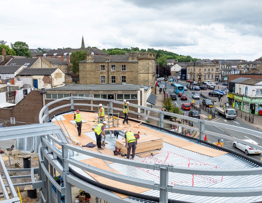 Construction at Heckmondwike bus station