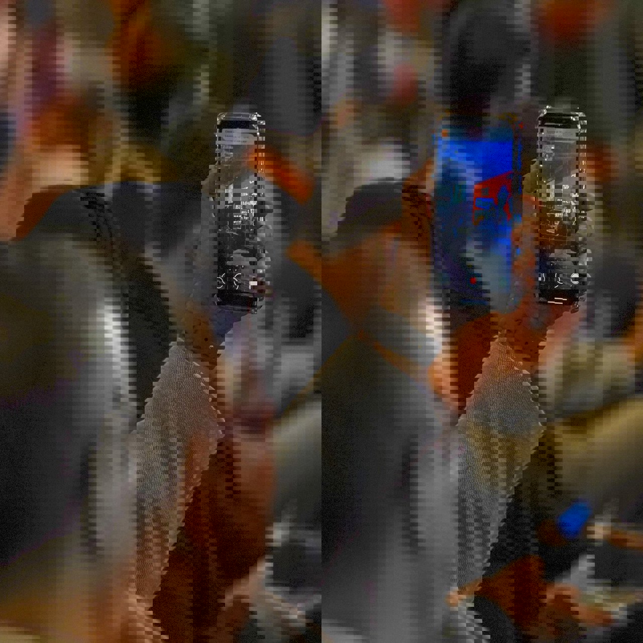 Person Recording On Phone In Talk