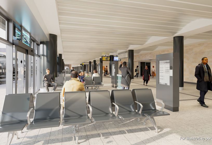 An artist impression of the proposals for the upgraded Huddersfield bus station
