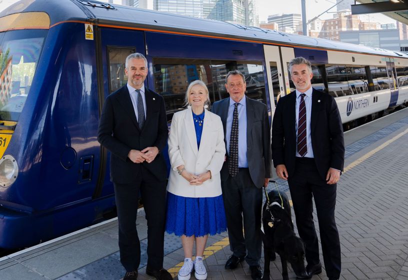The Mayor's of West, South and North Yorkshire with Lord Blunkett at Leeds rail station