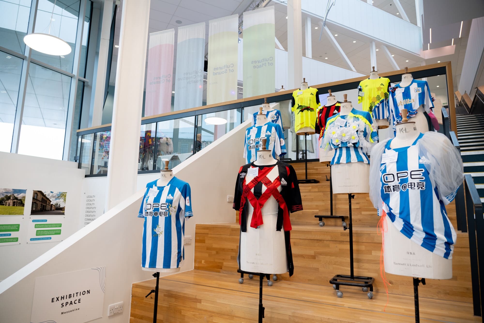 Textile Futures display at the University of Huddersfield Hepworth Building