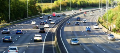 Cars driving on the motorway