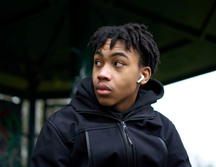 Behind the scenes photo of Caleb