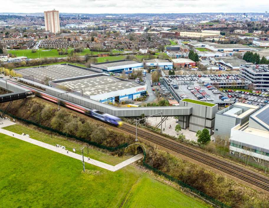 An artist impression of the White Rose rail station in Leeds