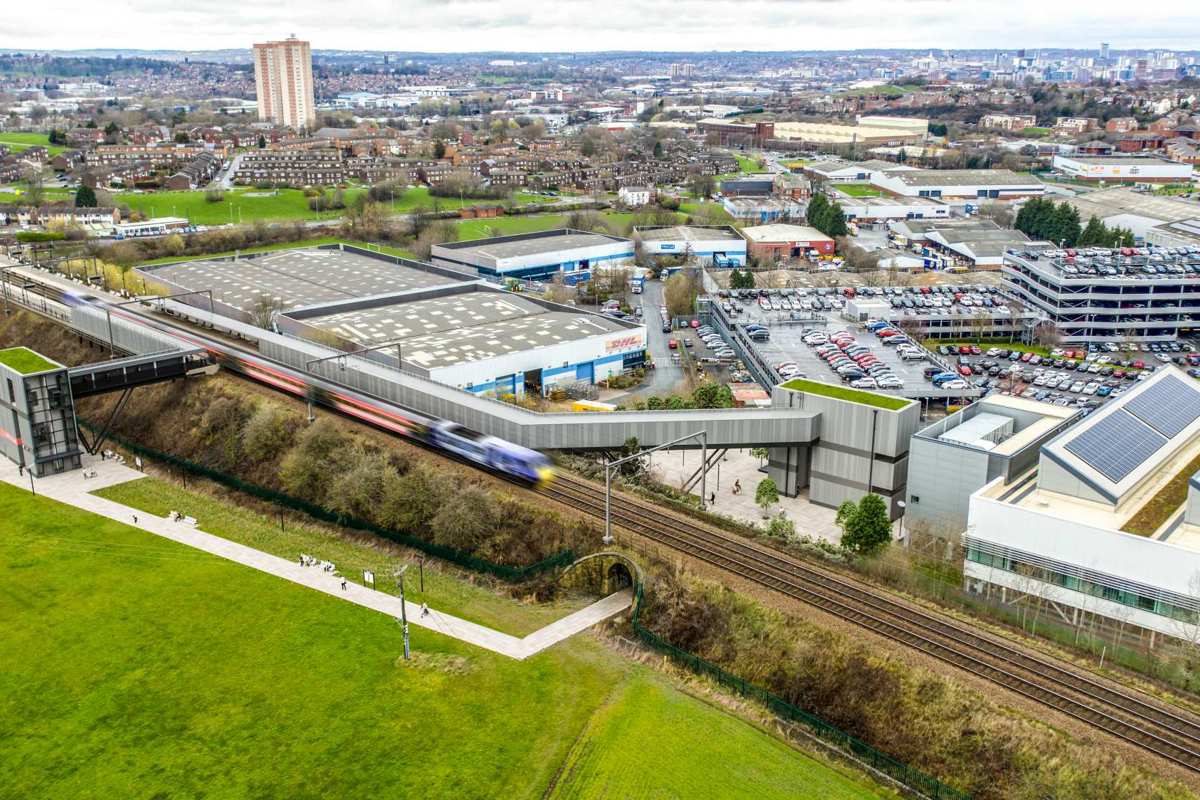 An artist impression of the White Rose rail station in Leeds